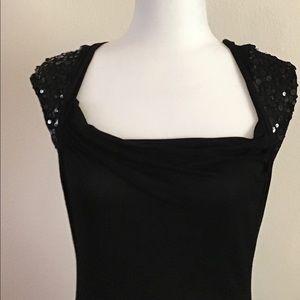 Wurl Sleeveless Sequin Black Dress